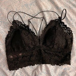 NWT Medium black PINK lace bralette